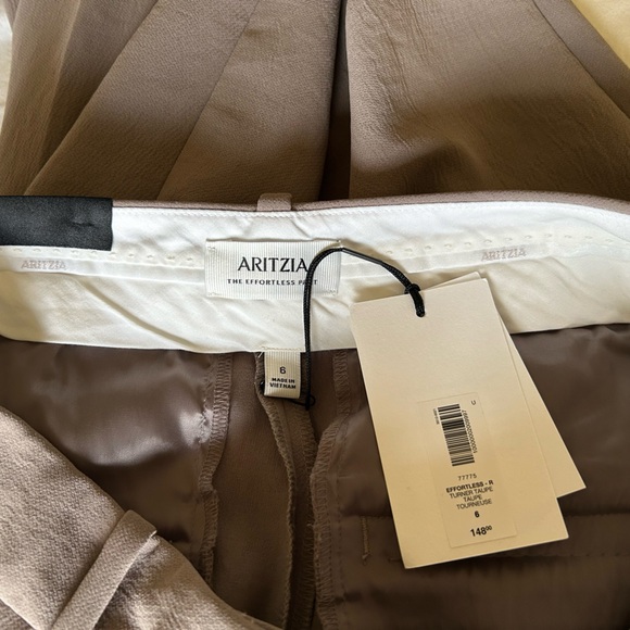 NWT Aritzia The Effortless Pant Size 6 in Taupe - Picture 4 of 12